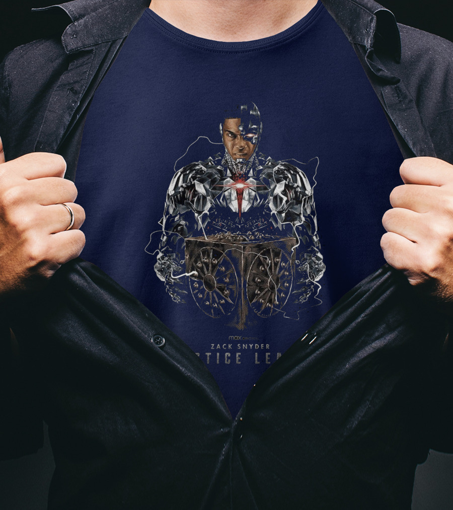 Zack Snyder Justice League Cyborg By Tracie Ching T-Shirt