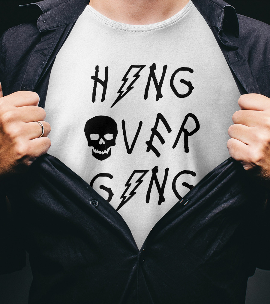 HNG OVR GNG Skull Lightning Hangover Gang Merch T-Shirt