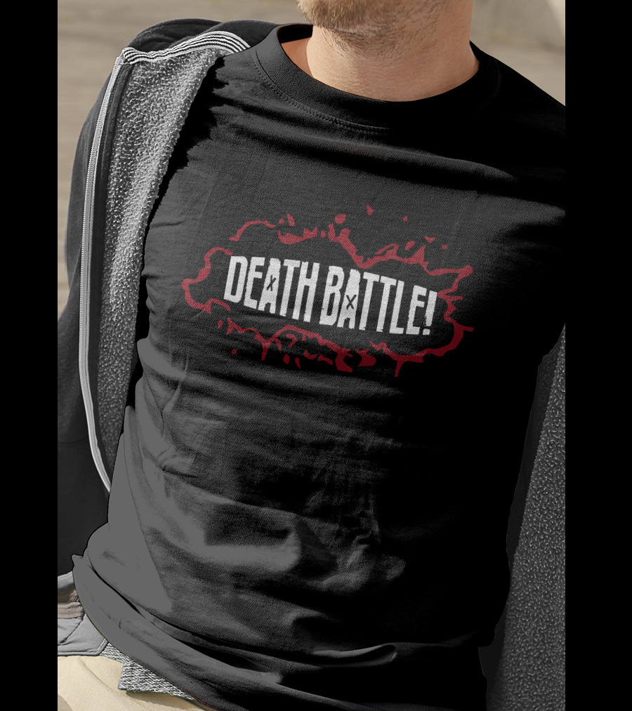 DEATH BATTLE Blood Splatter Contrast T-Shirt
