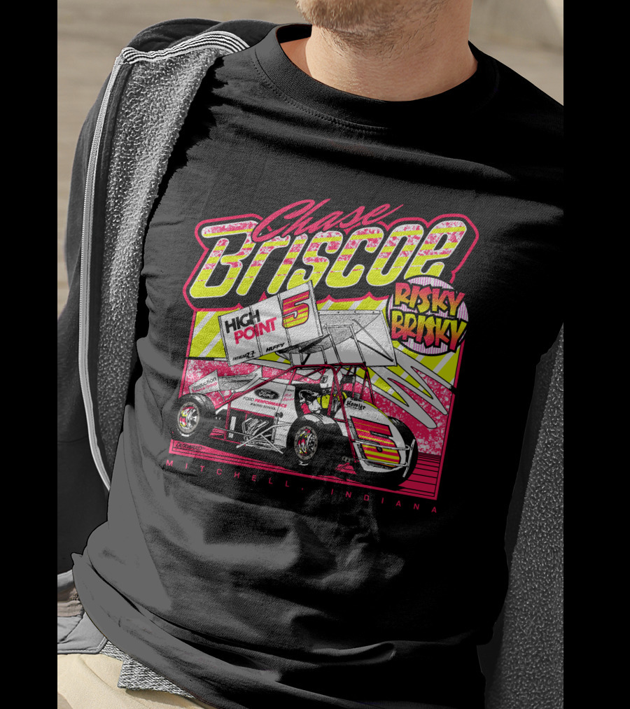 Chase Briscoe Risky Brisky High Point Racing Mitchell Indiana T-Shirt