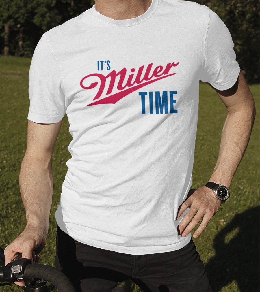 It's Miller Time Vintage Script T-Shirt