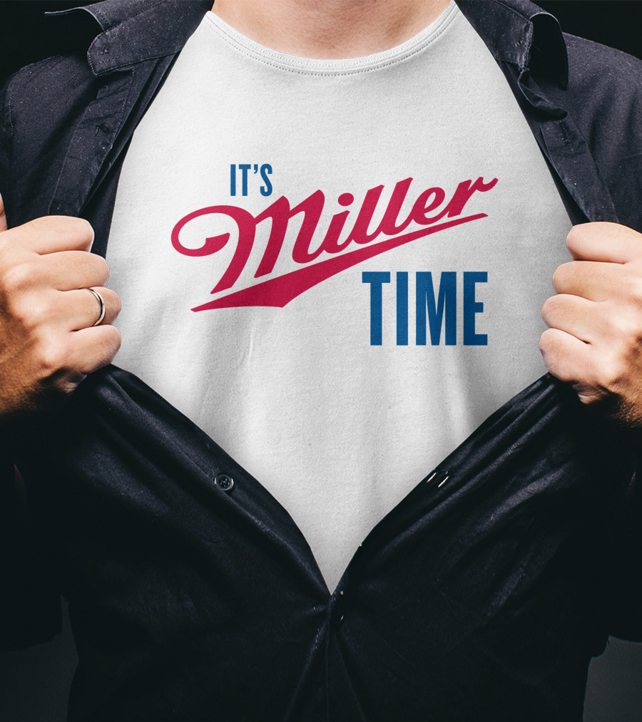 It's Miller Time Vintage Script T-Shirt