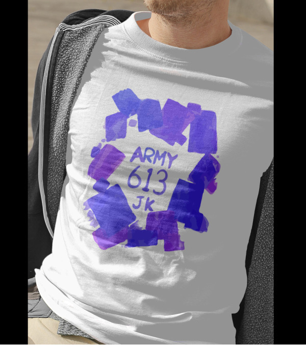 BTS ARMY 613 JK Purple Abstract T-Shirt