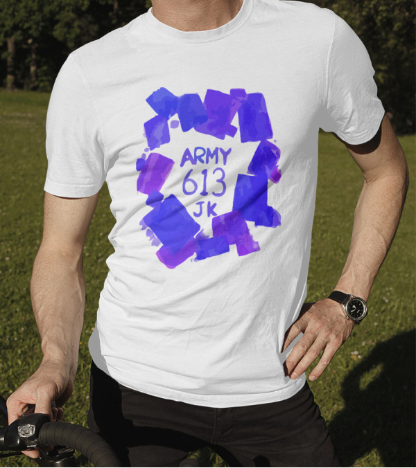 BTS ARMY 613 JK Purple Abstract T-Shirt