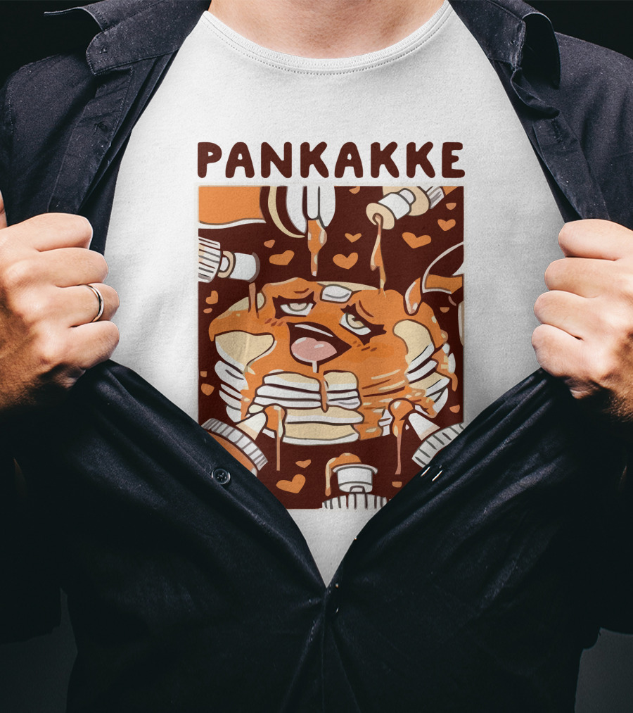 Pankakke Melting Pancake Heart Candies Syrup Bottles T-Shirt