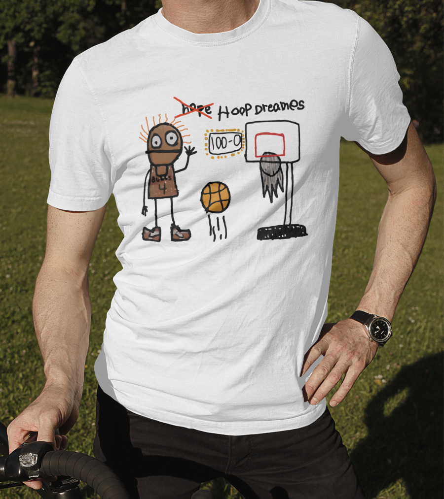 Hoop Dreams Chibi Basketball Bulls 4 Score 100-0 T-Shirt