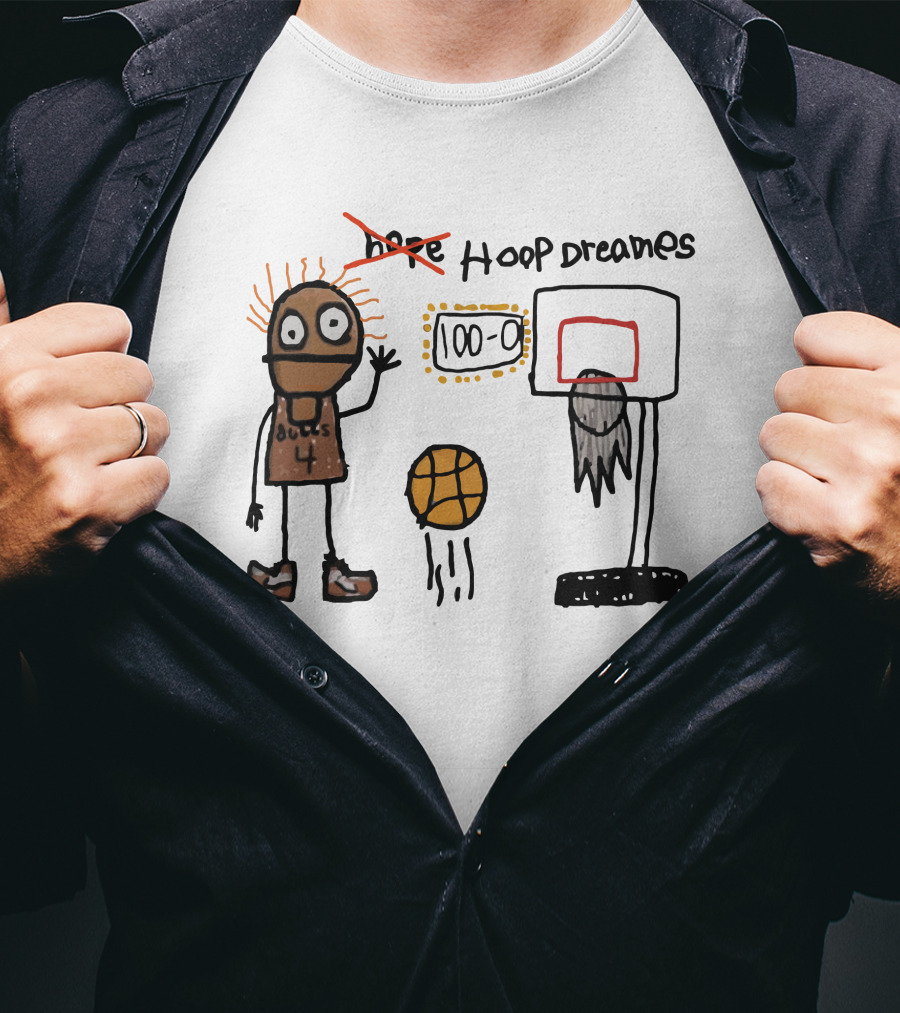 Hoop Dreams Chibi Basketball Bulls 4 Score 100-0 T-Shirt