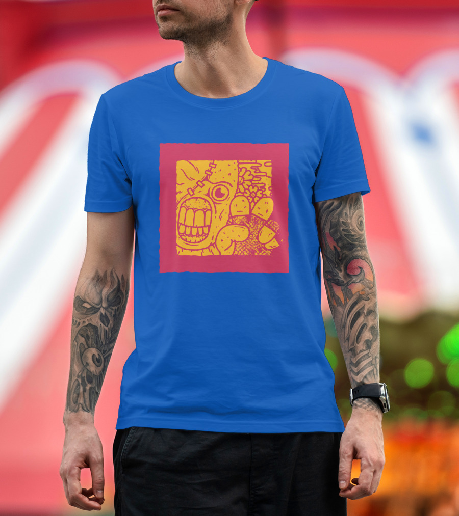 Biomaster 3 Last Escape Panic Zombie Face and Floral Background T-Shirt