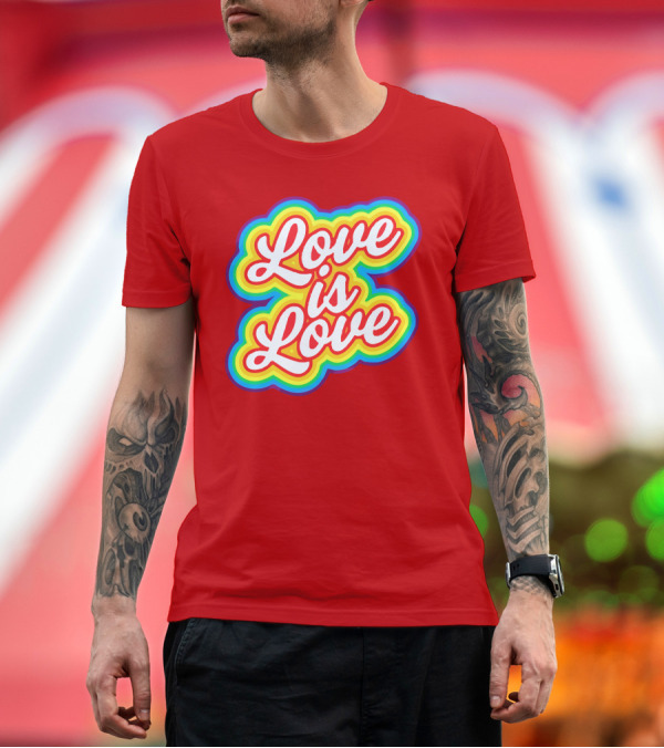 Premium T-Shirt: Pride Love Is Love Gender Inclusive Rainbow Toddler T-Shirt Pride Love Is Love Gender Inclusive Rainbow Toddler T-Shirt