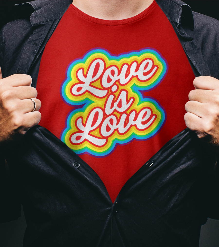 Pride Love Is Love Gender Inclusive Rainbow Toddler T-Shirt