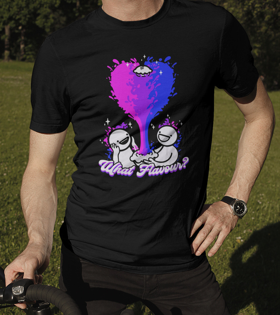 What Flavour? Bi Colorful Abstract Heart Splash T-Shirt