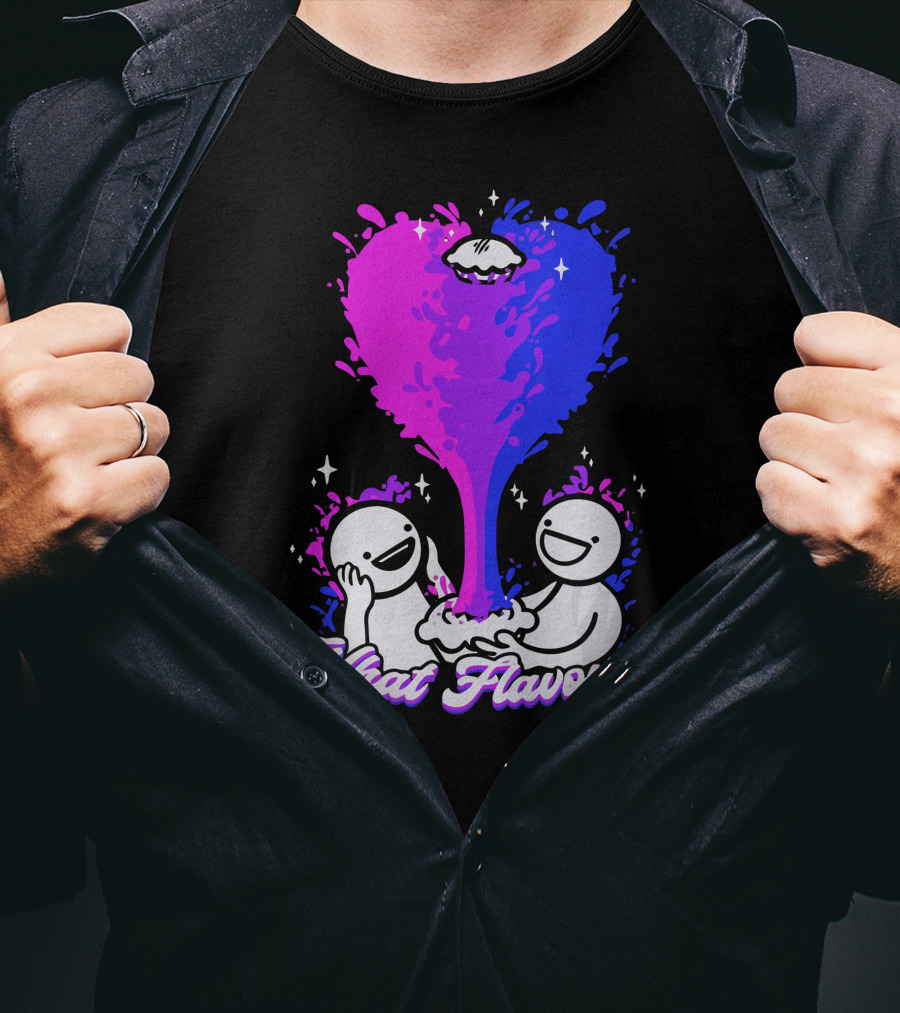 What Flavour? Bi Colorful Abstract Heart Splash T-Shirt