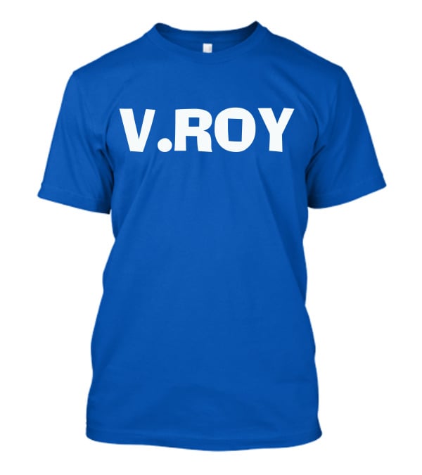 V Roy Classic Blue Typography T-Shirt