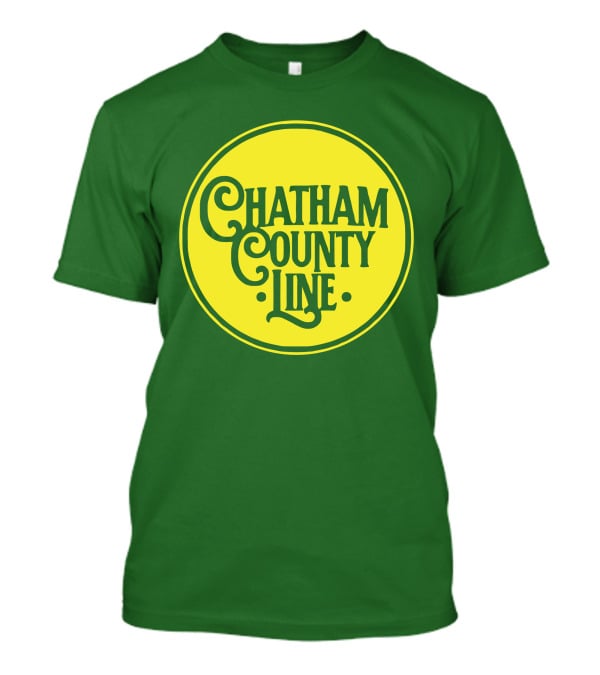 Chatham County Line Vintage Circle Logo On Green Background T-Shirt