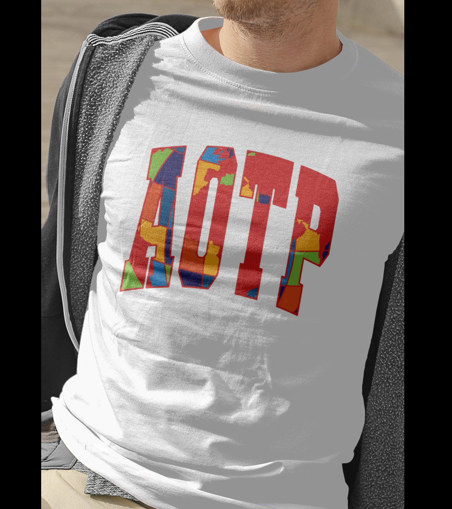 AOTP Bold Multicolor Lettering T-Shirt