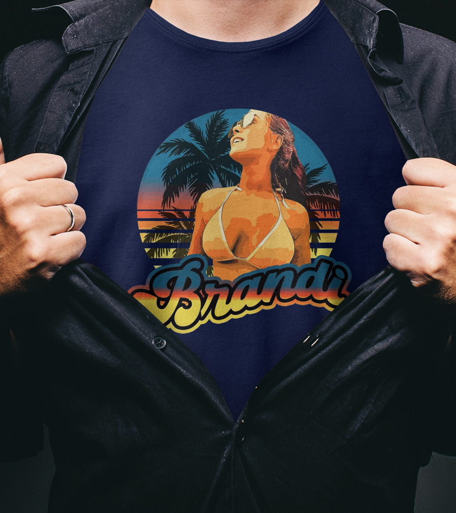 Brandi Lauren Tropical Sunset Palm Trees T-Shirt