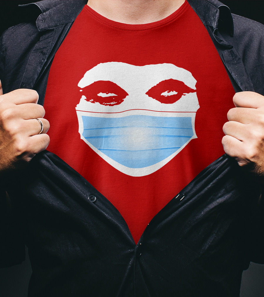 Greg Gutfeld Red Face Mask T-Shirt