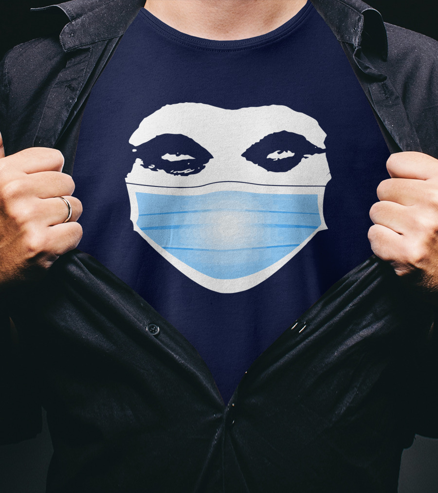 Gutfeld Store Blue Masked Face T-Shirt