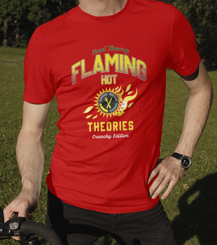 Food Theory Flaming Hot Theories Crunchy Edition T-Shirt