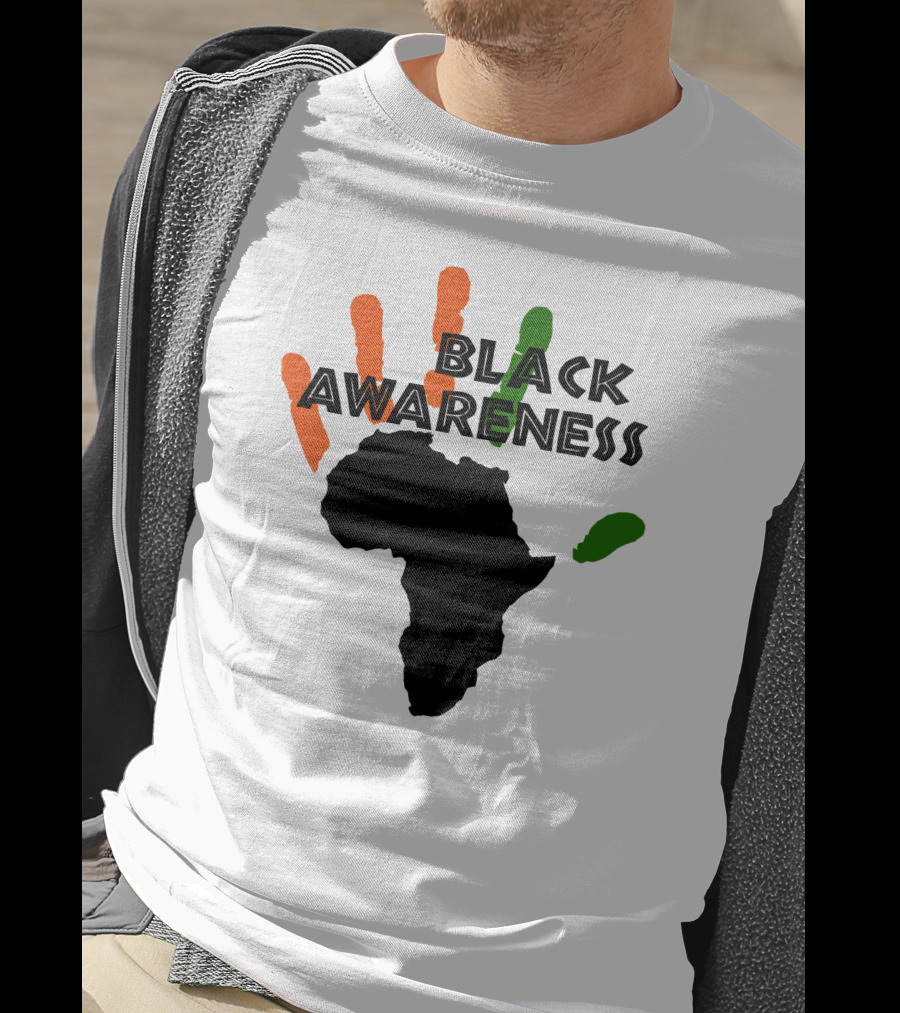 Black Awareness Africa Handprint T-Shirt