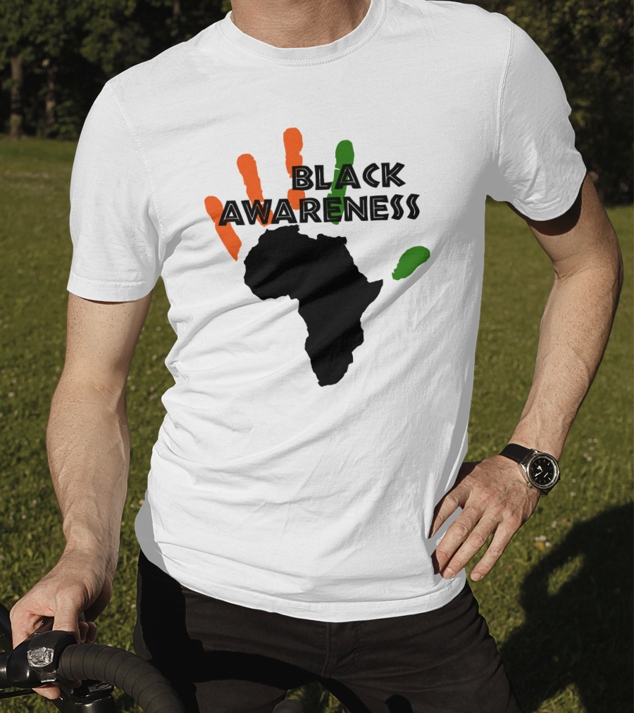 Black Awareness Africa Handprint T-Shirt