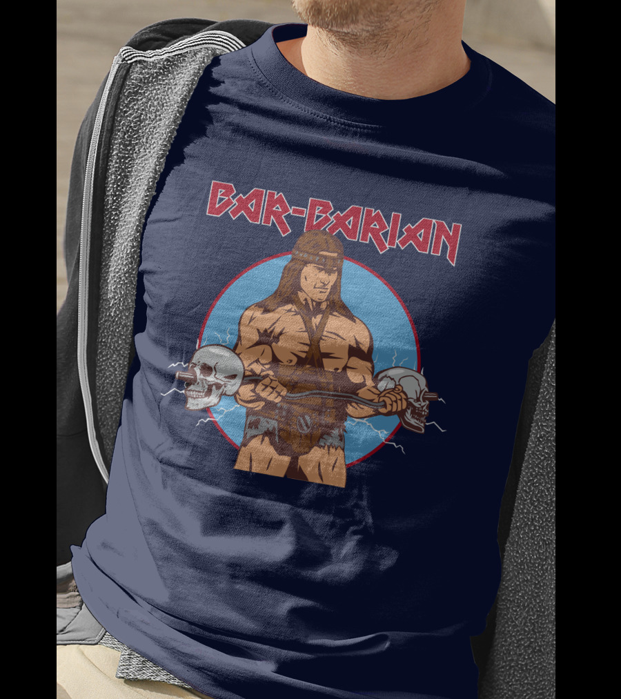 Arnold Schwarzenegger Barbarian Skull Warrior Lifting Barbarian's Official Store T-Shirt