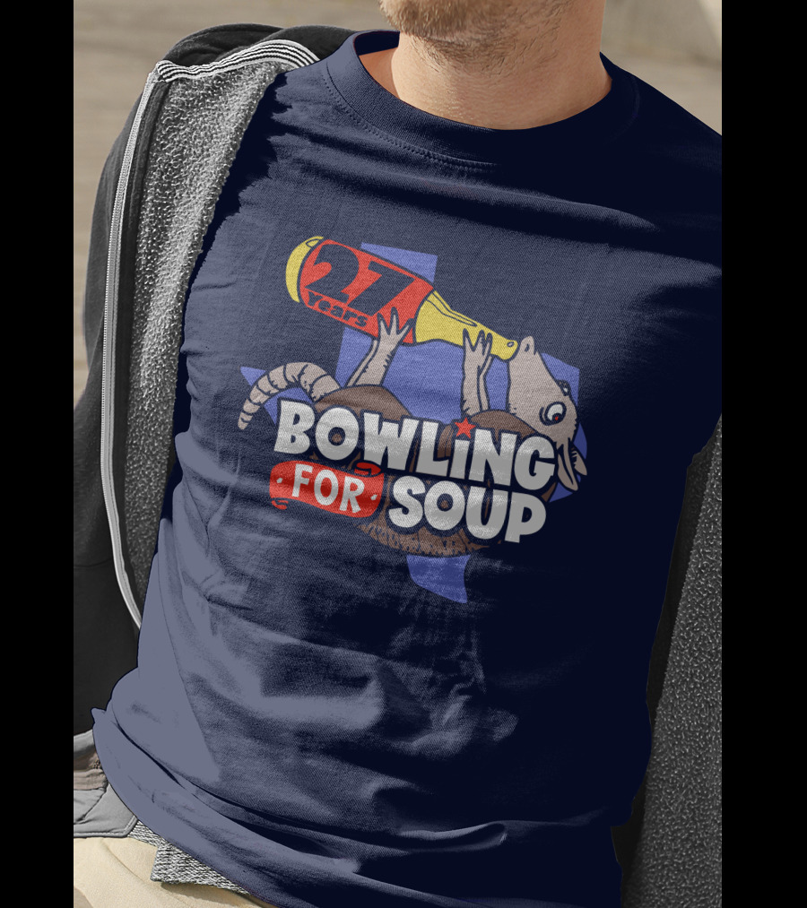 Bowling For Soup 27 Years Armadillo Texas T-Shirt