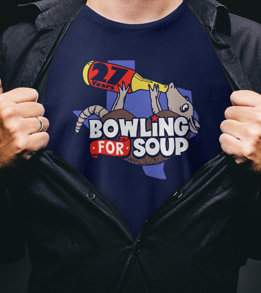 Bowling For Soup 27 Years Armadillo Texas T-Shirt