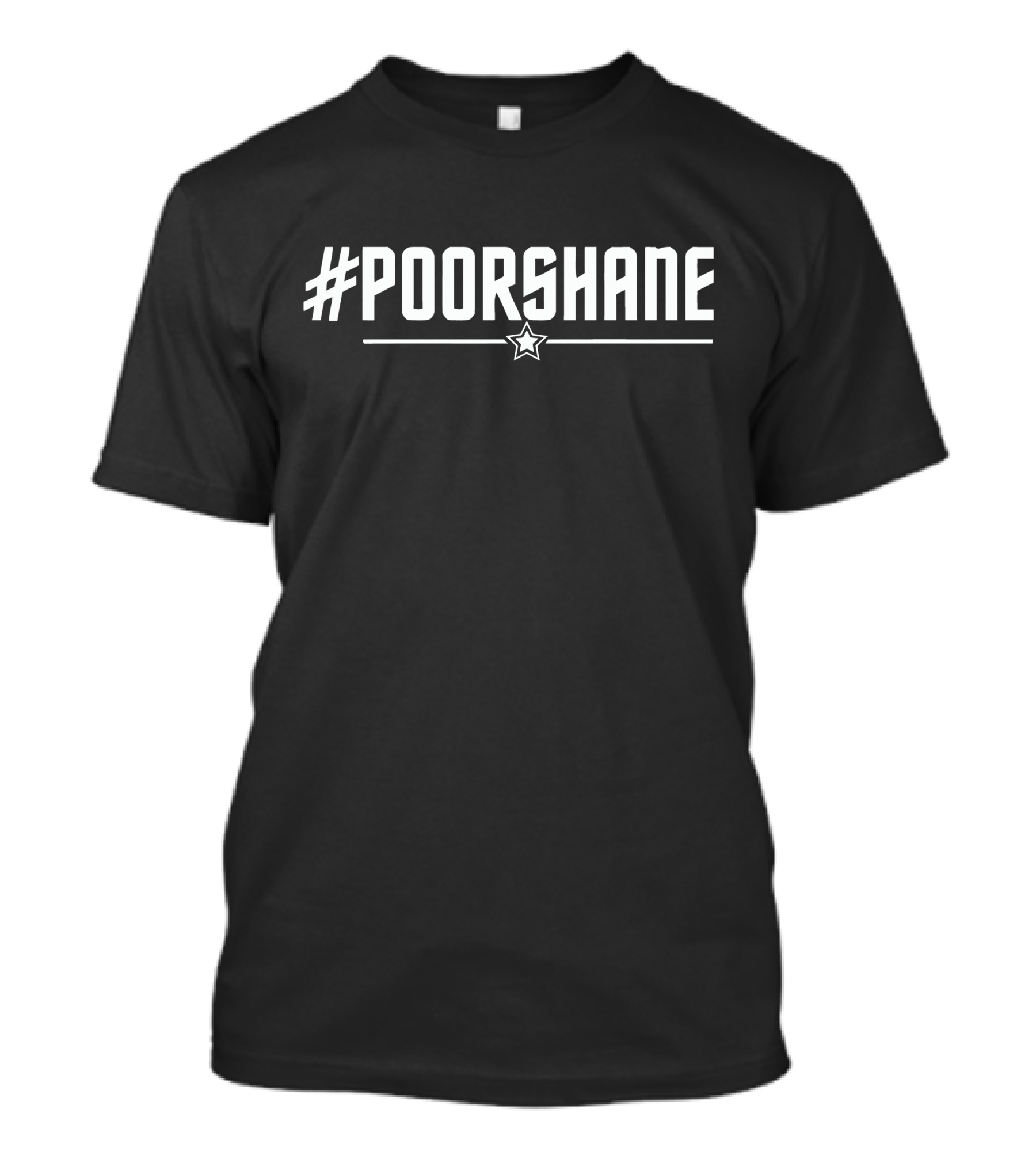 POORSHANE Star Symbol Text With Hashtag T-Shirt