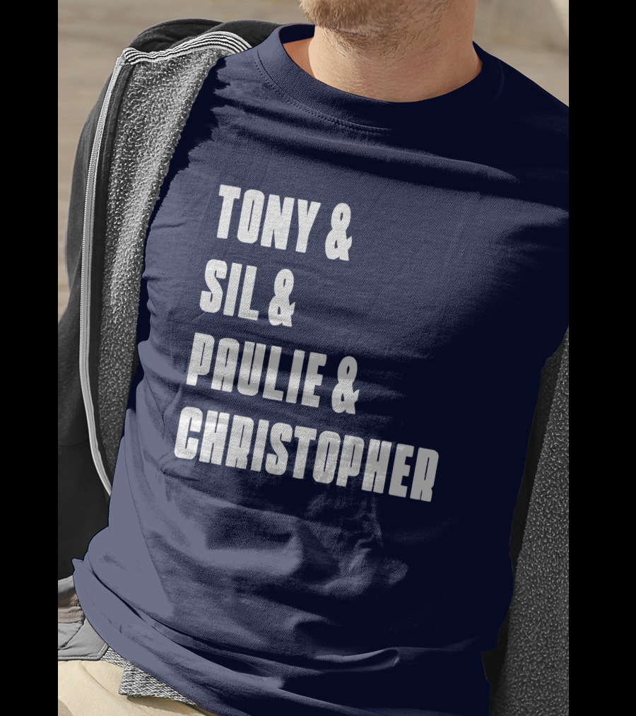 Tony And Sil And Paulie And Christopher Sopranos Characters T-Shirt