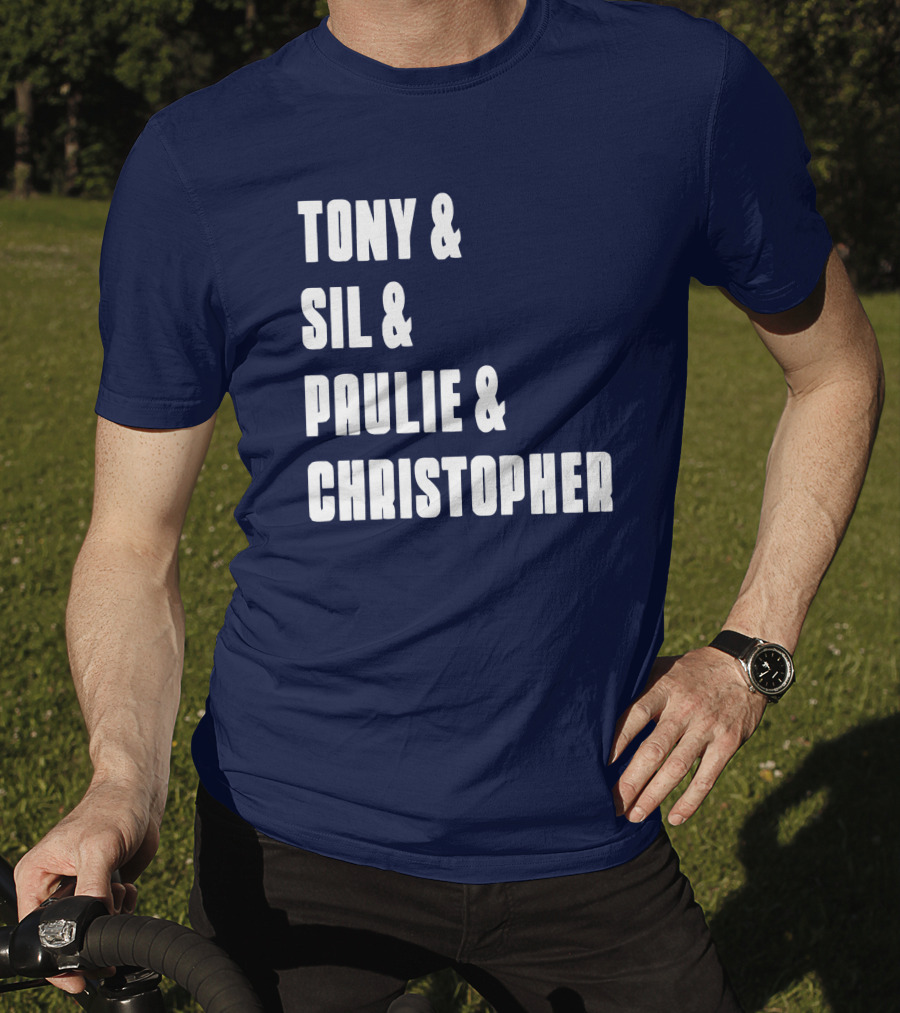 Tony And Sil And Paulie And Christopher Sopranos Characters T-Shirt
