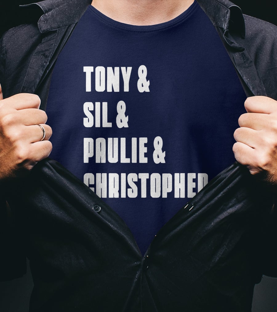 Tony And Sil And Paulie And Christopher Sopranos Characters T-Shirt