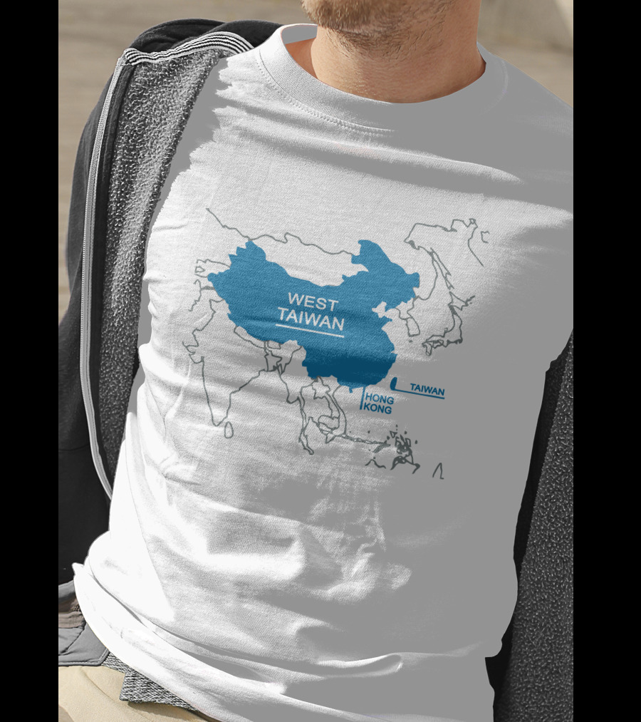 West Taiwan Map With Taiwan Hong Kong T-Shirt