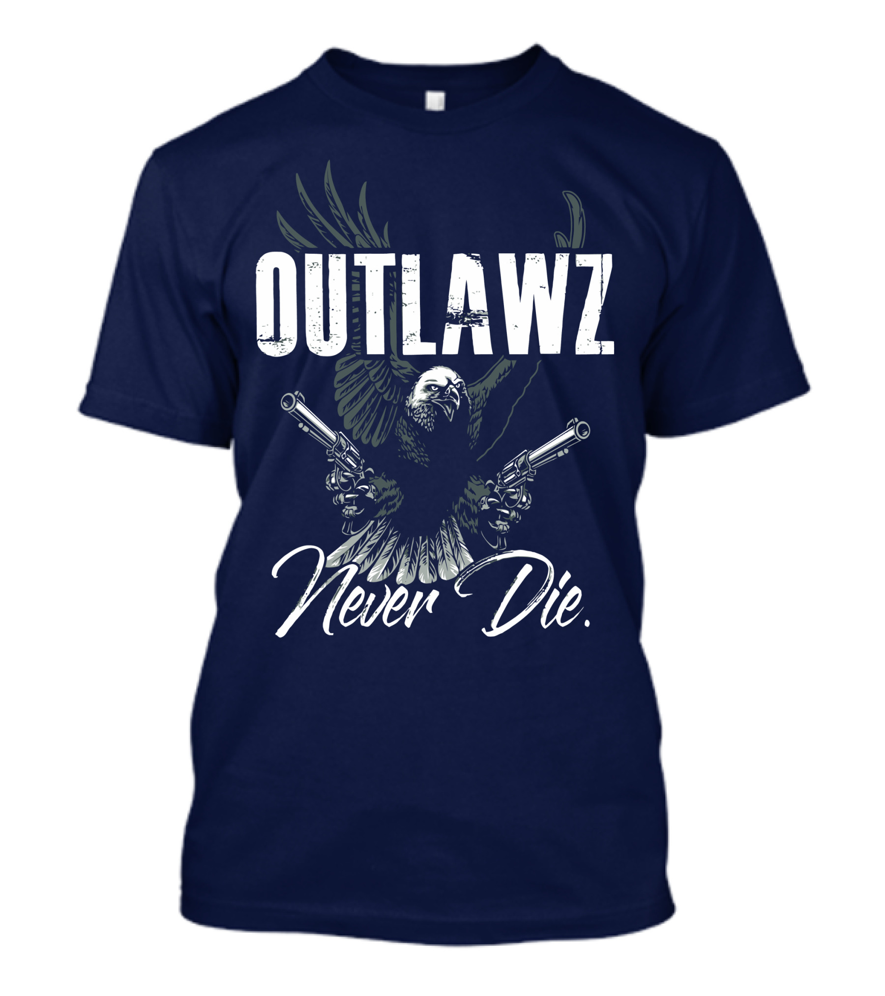 OUTLAWZ Never Die Eagle Guns T-Shirt