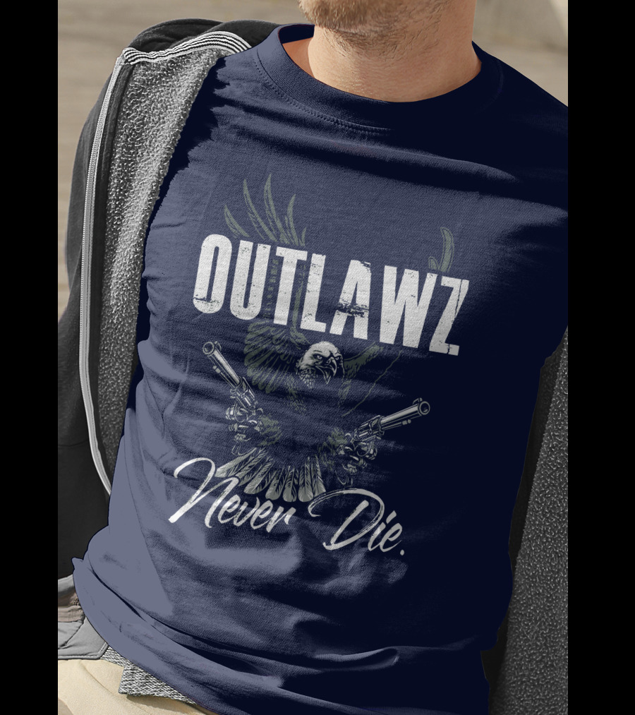 OUTLAWZ Never Die Eagle Guns T-Shirt