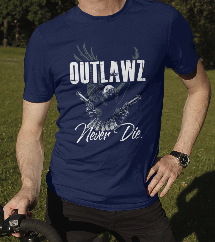OUTLAWZ Never Die Eagle Guns T-Shirt