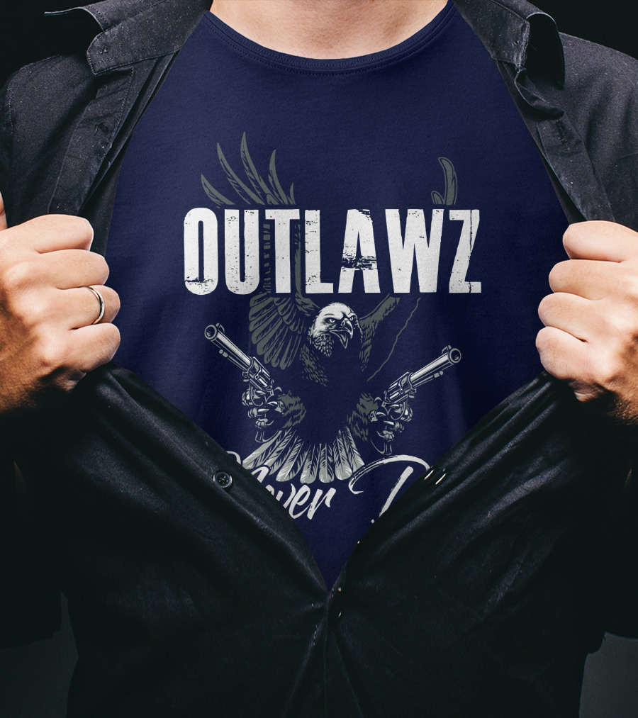 OUTLAWZ Never Die Eagle Guns T-Shirt