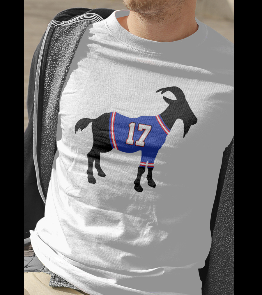 Josh Allen Goat Graphic Number 17 Jersey T-Shirt