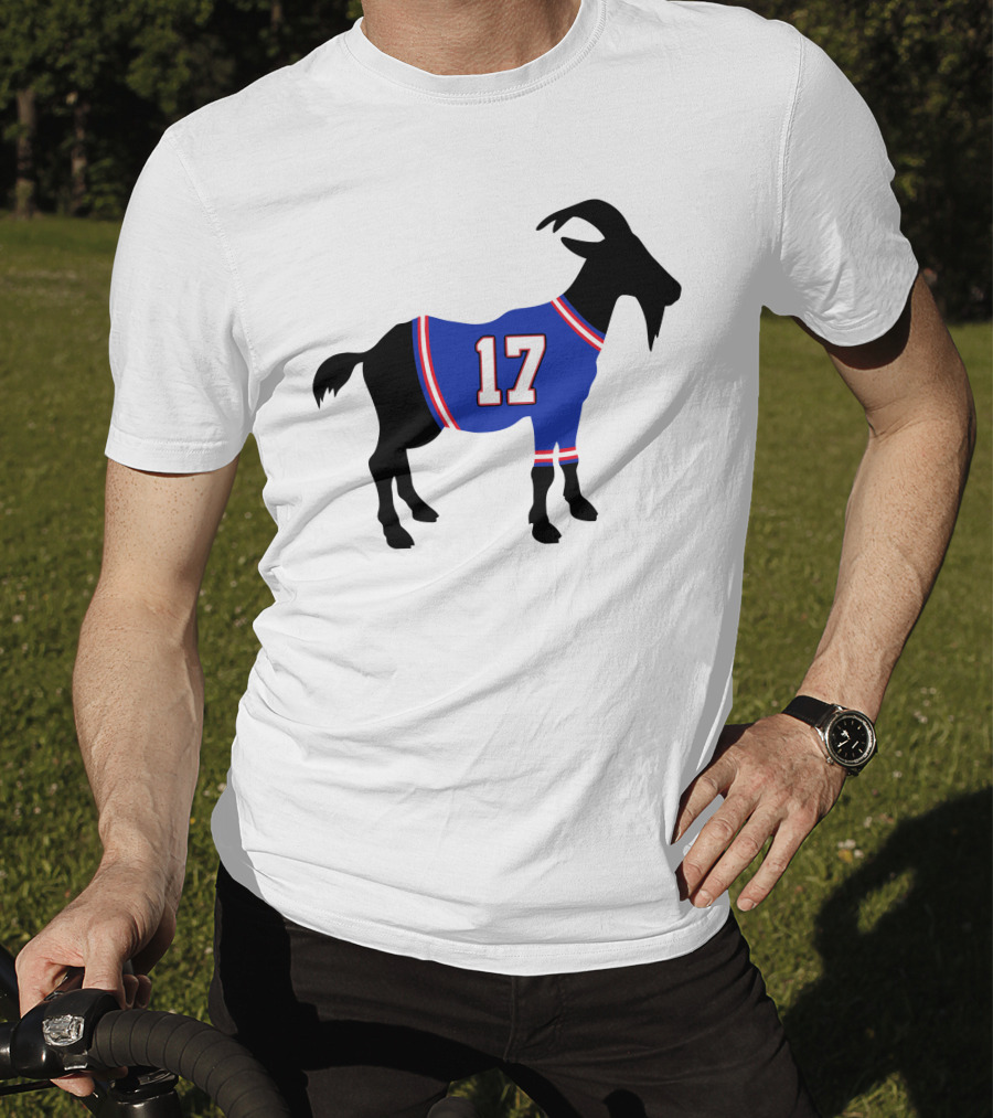 Josh Allen Goat Graphic Number 17 Jersey T-Shirt