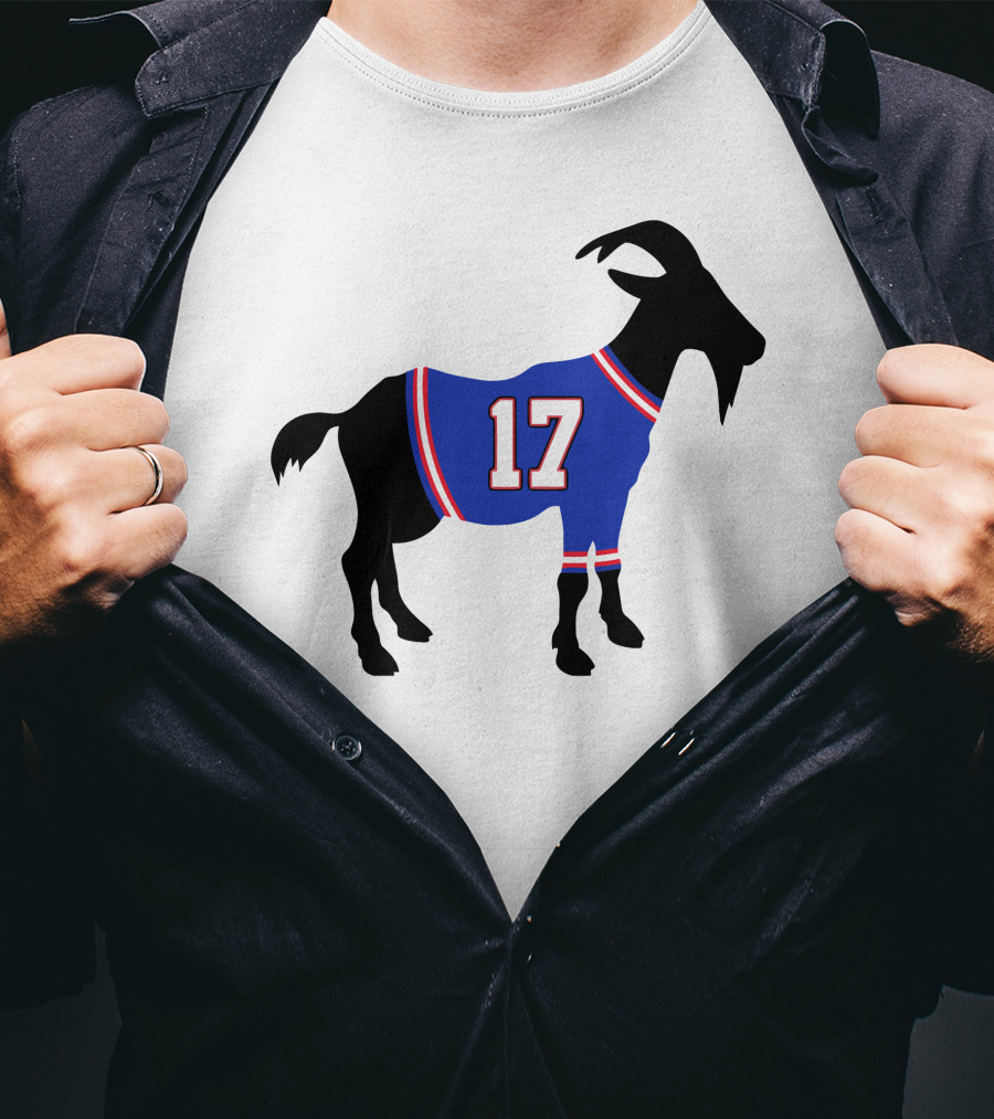 Josh Allen Goat Graphic Number 17 Jersey T-Shirt