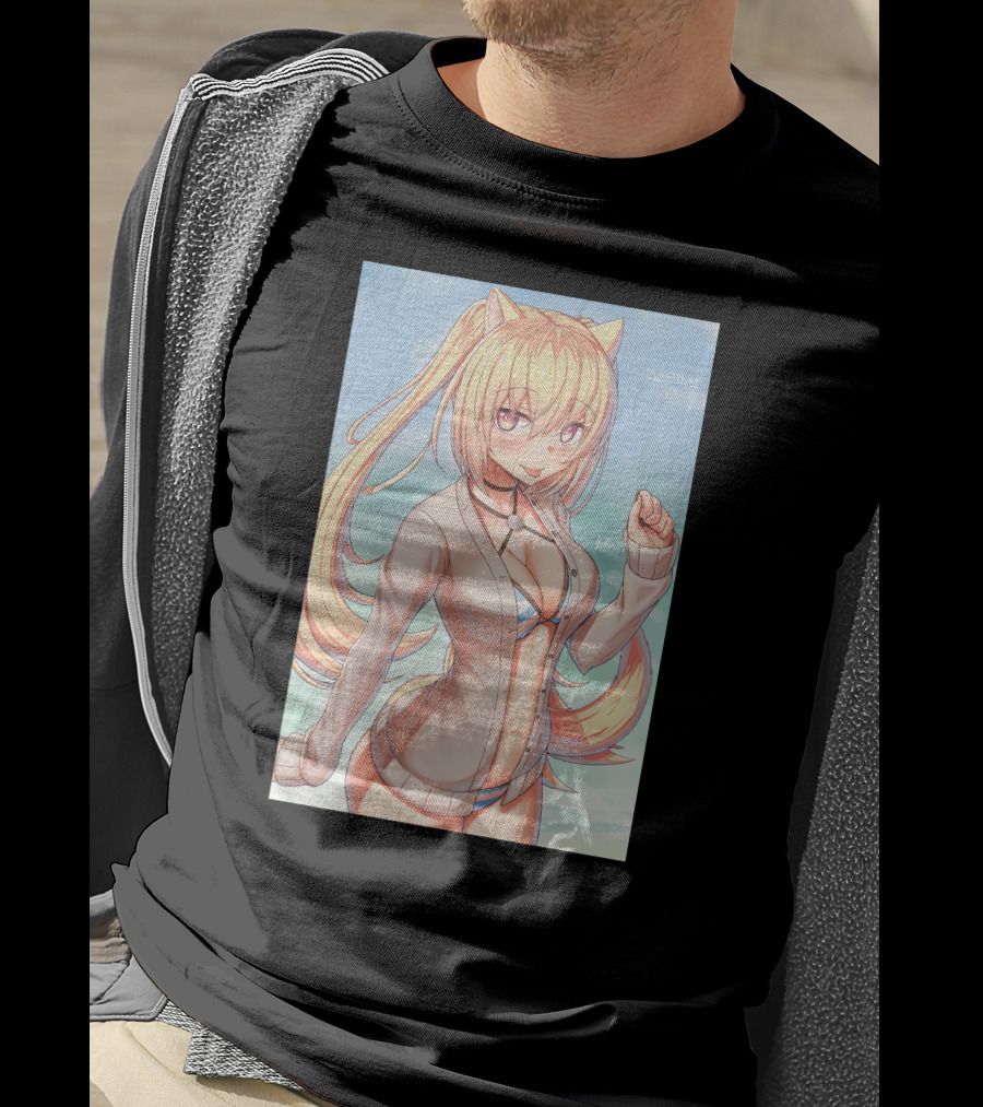 Snuffy Merch Hungrykitty Catgirl Anime Character T-Shirt