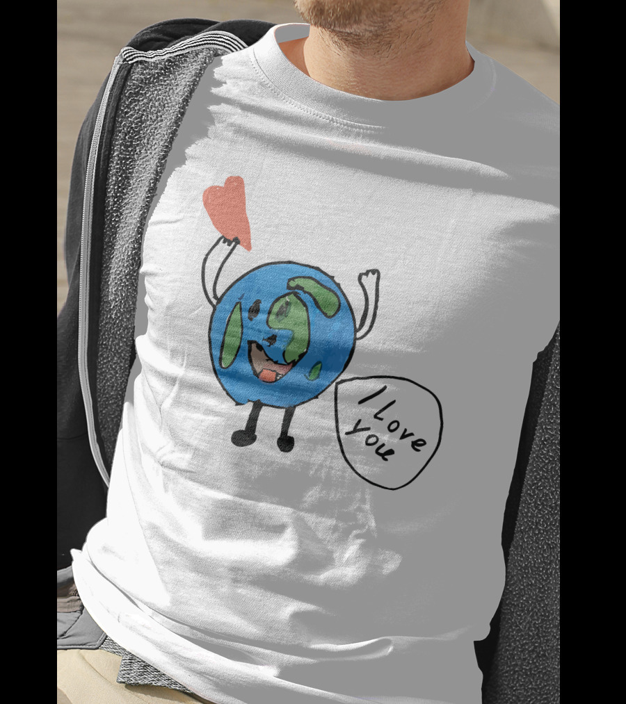 I Love You Earth Heart T-Shirt