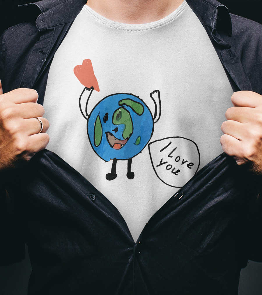 I Love You Earth Heart T-Shirt