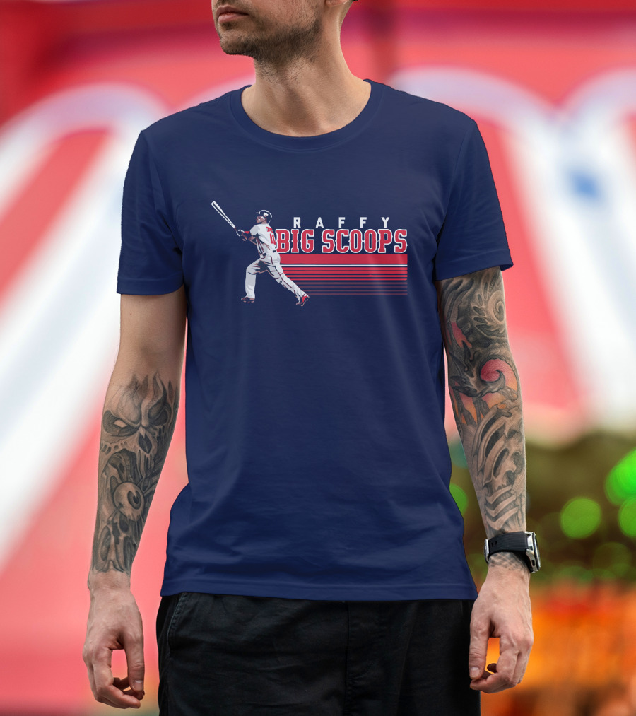 Raffy Big Scoops Baseball Player Silhouette with Bat T-Shirt
