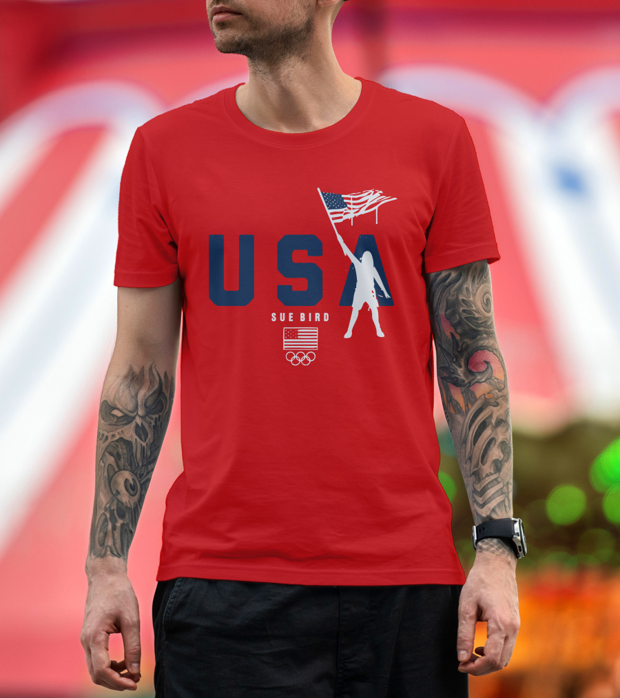 USA Sue Bird Flag Bearer Olympic T-Shirt
