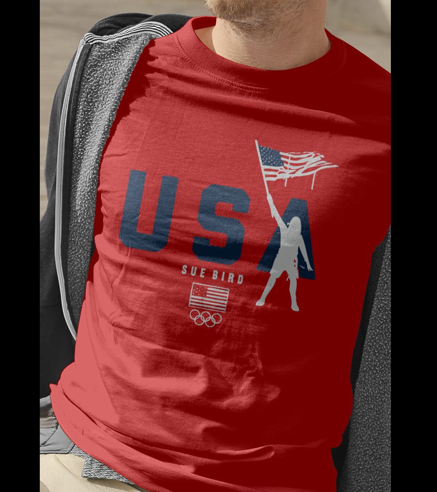 USA Sue Bird Flag Bearer Olympic T-Shirt