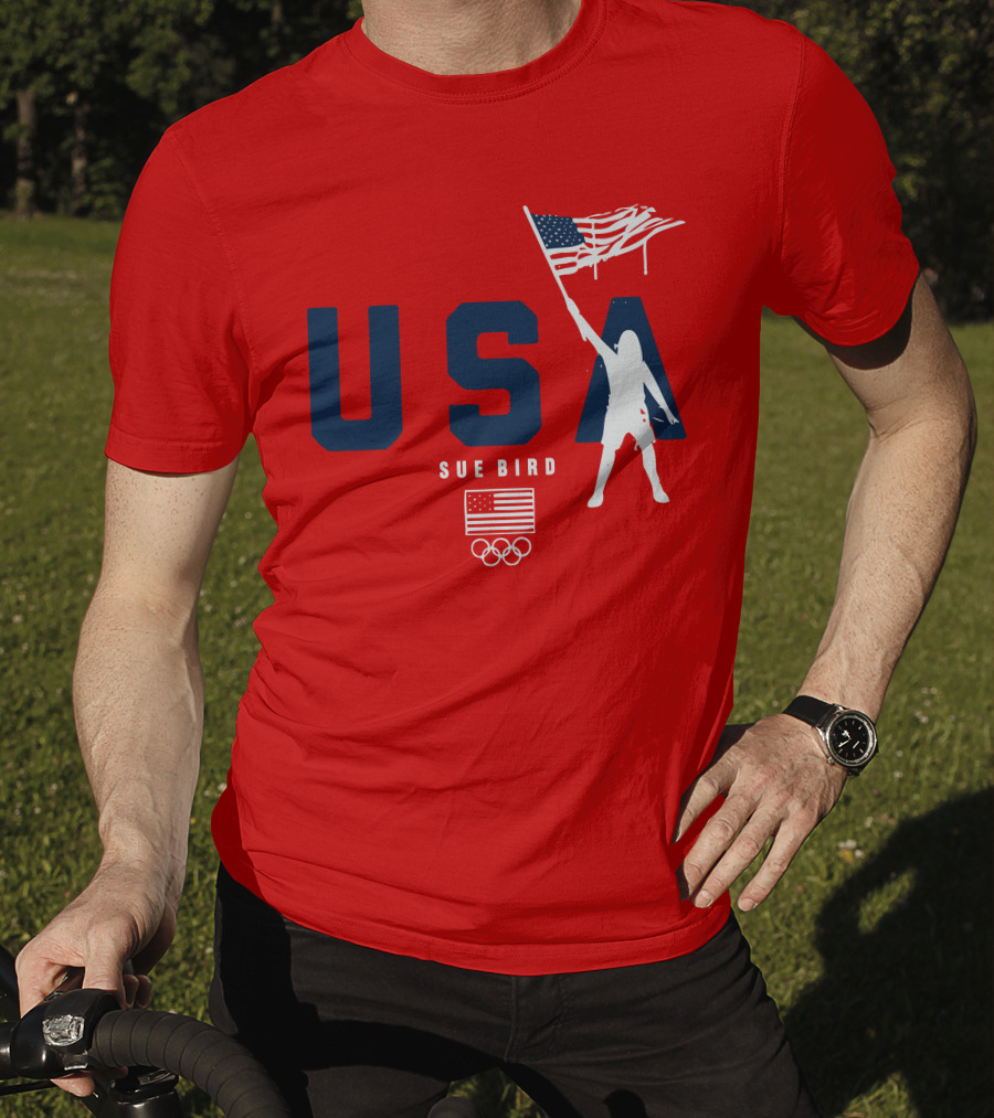 USA Sue Bird Flag Bearer Olympic T-Shirt