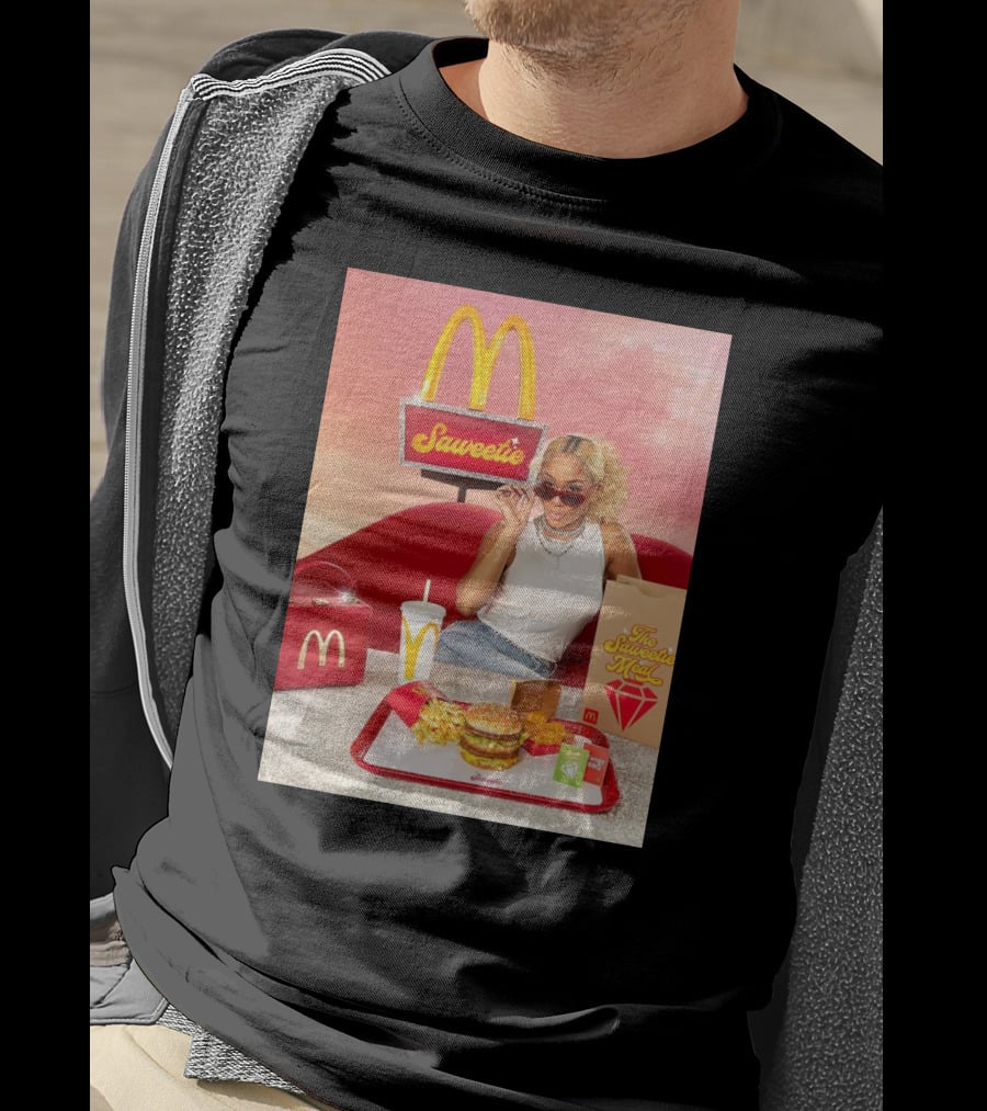Saweetie Meal McDonald's Promo Featuring Iconic Branding And Menu Items T-Shirt