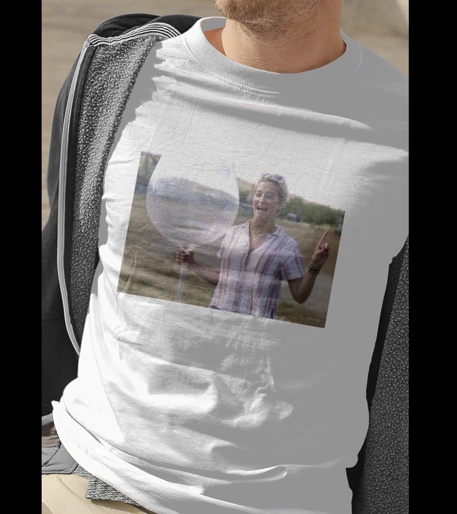 Dorinda Medleys Metallic Striped Oversized Wine Glass Moment T-Shirt