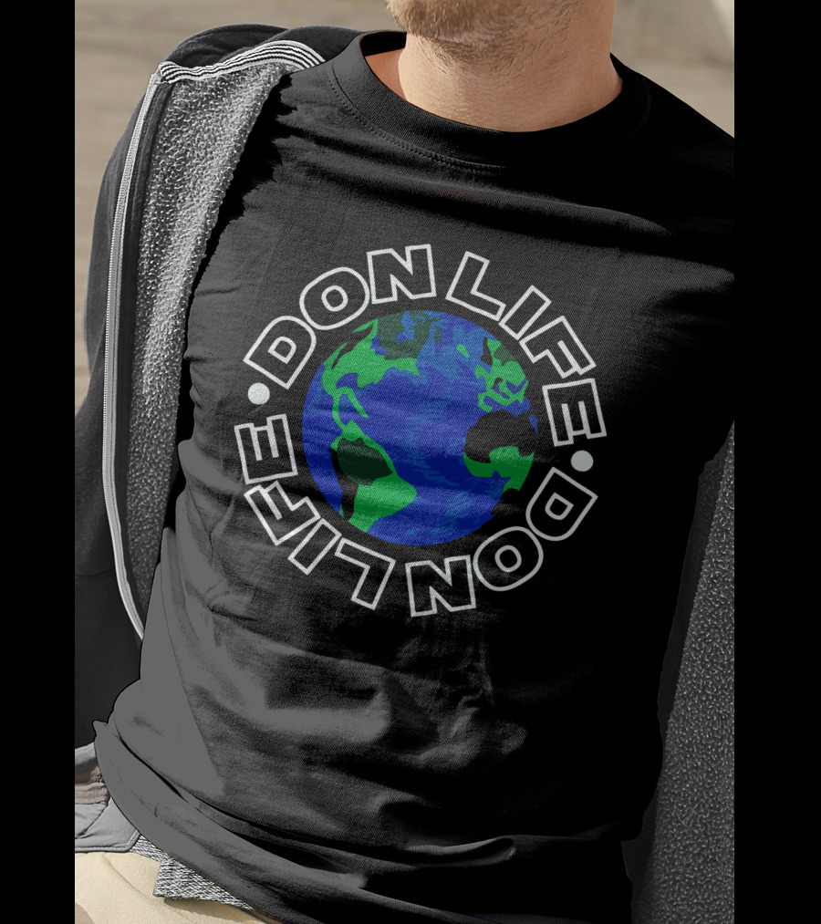 Don Life Earth Motif Global T-Shirt